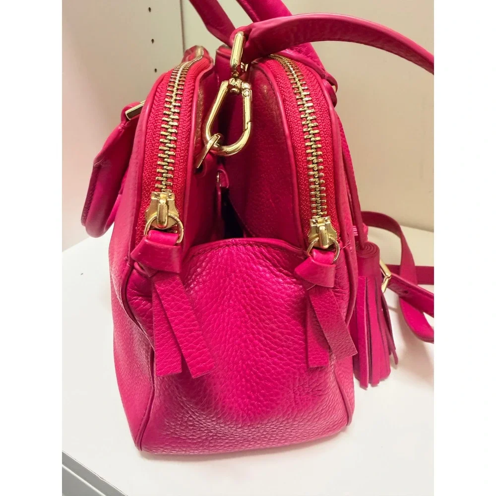 Tory Burch Thea Satchel in Pink Logo
